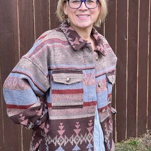 Aztec Patterned Women's Jacket